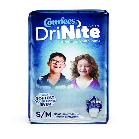 Comfees DriNite Juniors Youth Underwear Small / Medium 38 to 65 lbs., PK 17 CMF-YSM